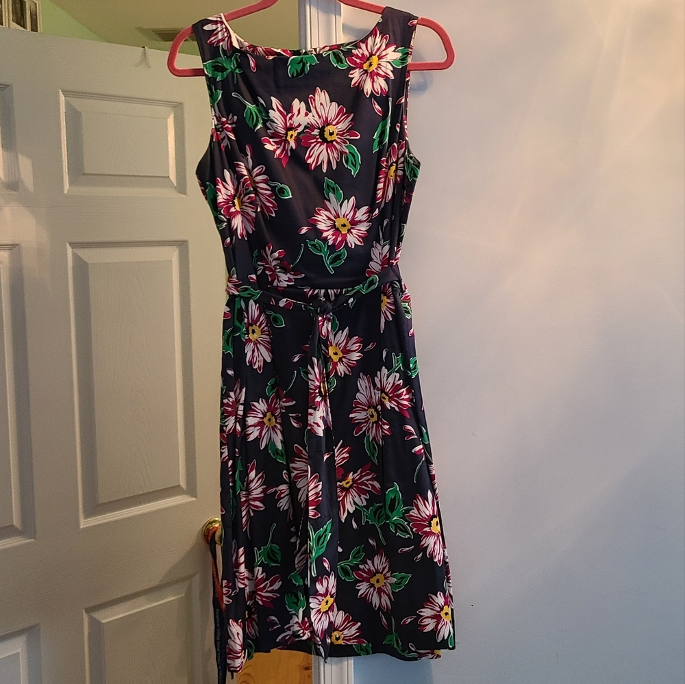 Anne Klein Floral formal sleeveless tea-length dress